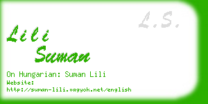 lili suman business card
